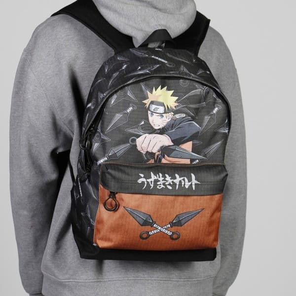 Ryggsäck - HS - Naruto Vapen - Svart - Ripstop - Unisex