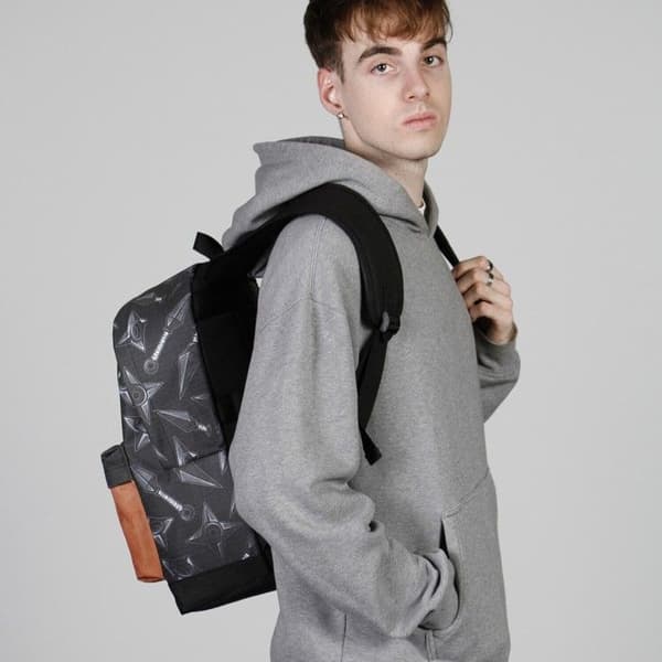 Ryggsäck - HS - Naruto Vapen - Svart - Ripstop - Unisex