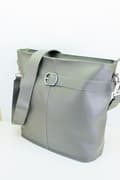 Pikkukuva 6 / 8: Imitation leather shoulder bag - black or gray
