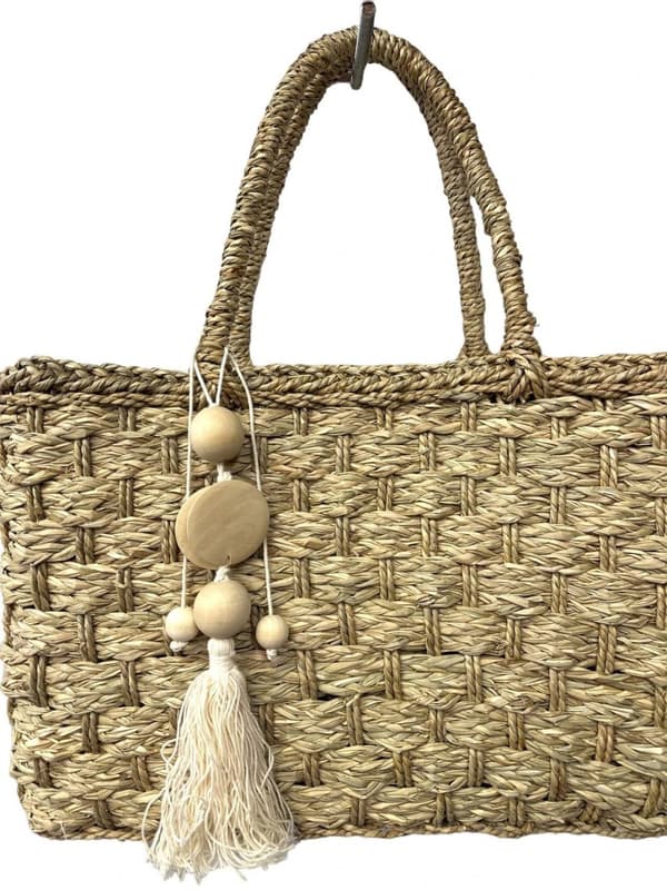 Handwoven boho beach bag