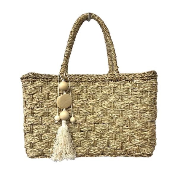Handwoven boho beach bag