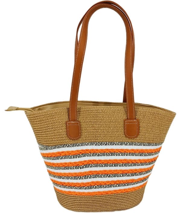 Bohemian wicker tote bag - several color variations