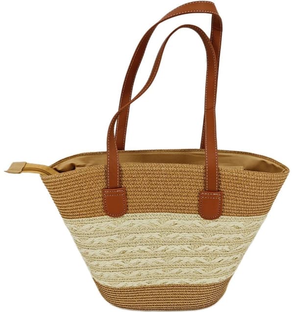 Bohemian wicker tote bag - several color variations