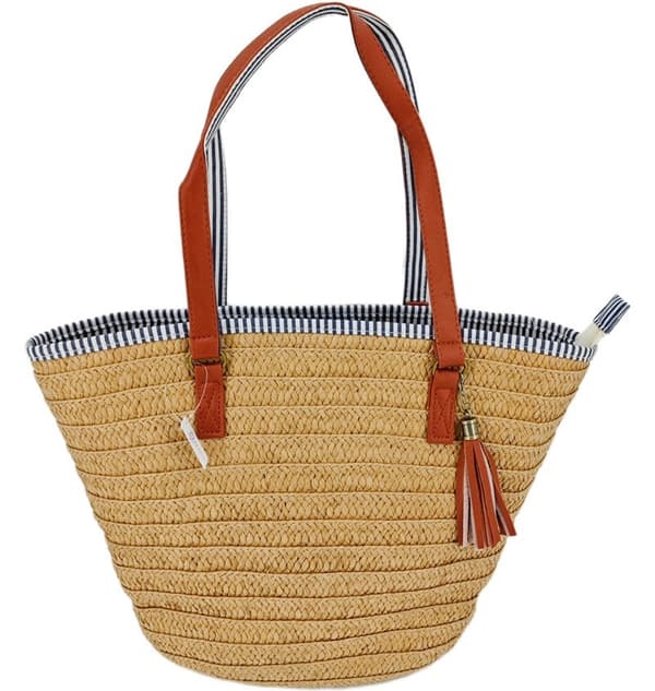 Bohemian wicker tote bag - several color variations