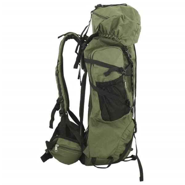 Vandringsryggsäck armégrön 80 L oxford-tyg