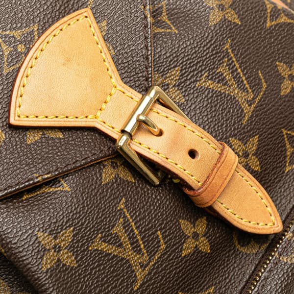 Pre-owned Louis Vuitton Monogram Montsouris MM Brown