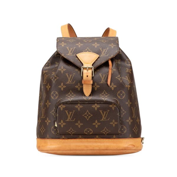Pre-owned Louis Vuitton Monogram Montsouris MM Brown