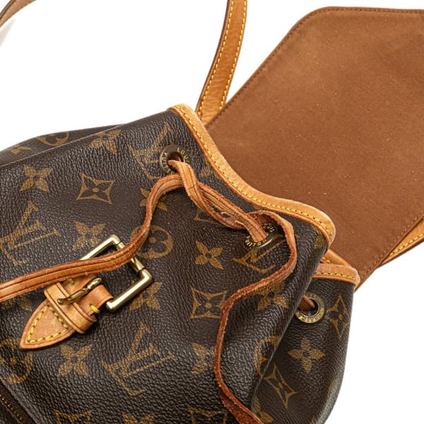 Pre-owned Louis Vuitton Monogram Montsouris MM Brown