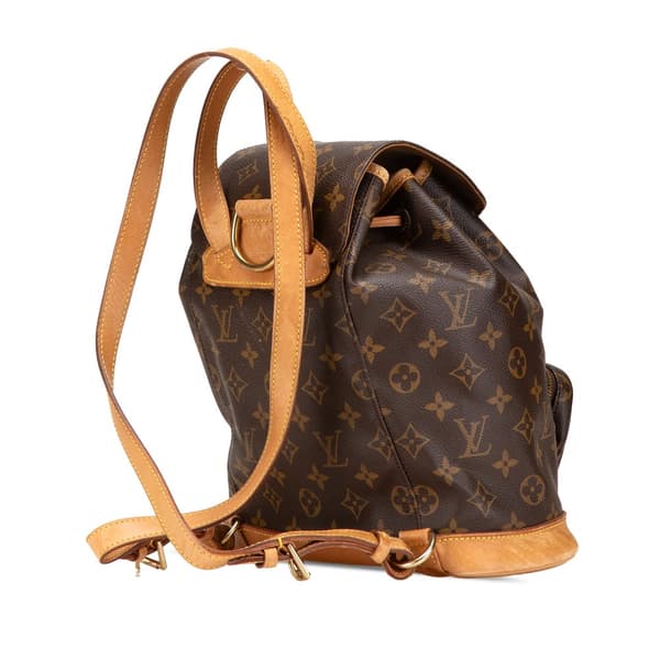 Pre-owned Louis Vuitton Monogram Montsouris MM Brown