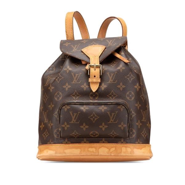 Pre-owned Louis Vuitton Monogram Montsouris MM Brown