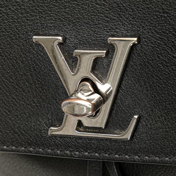 Pre-owned Louis Vuitton Taurillon Lockme Backpack Black