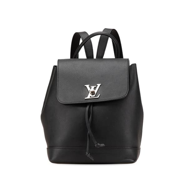 Pre-owned Louis Vuitton Taurillon Lockme Backpack Black