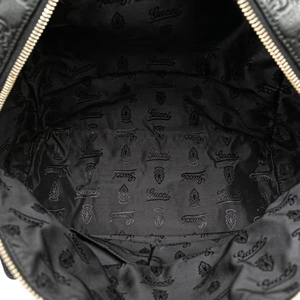 Pre-owned Gucci Guccissima Backpack Black