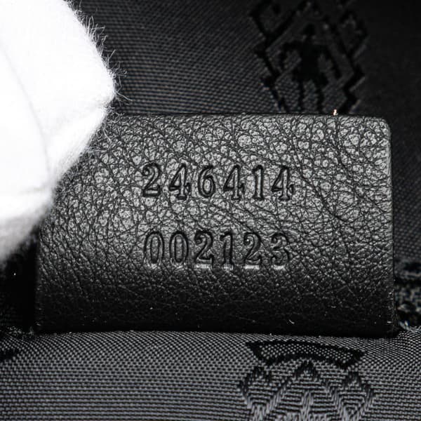 Pre-owned Gucci Guccissima Backpack Black