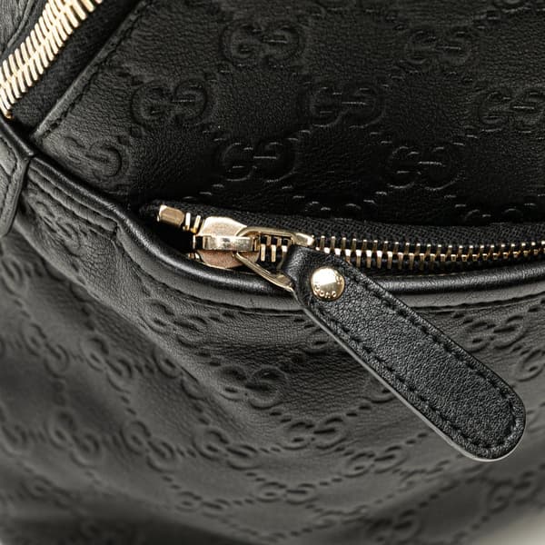 Pre-owned Gucci Guccissima Backpack Black
