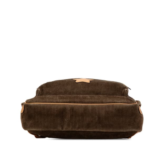 Pre-owned Gucci Childrens Interlocking G Corduroy Backpack Brown