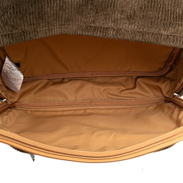 Pre-owned Gucci Childrens Interlocking G Corduroy Backpack Brown