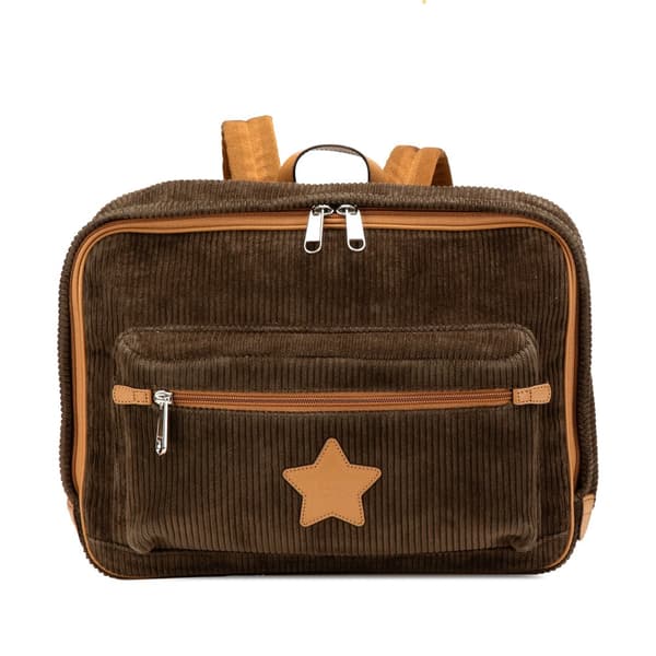 Pre-owned Gucci Childrens Interlocking G Corduroy Backpack Brown