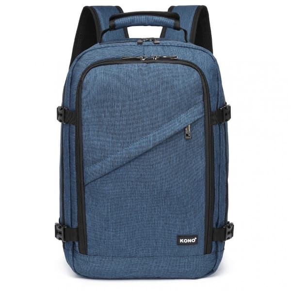 Blå ryggsäck för flygplan 40x20x25 Ryanair Travel Small 20L Kono Expander