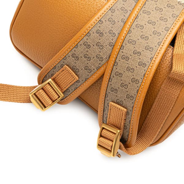 Pre-owned Gucci Disney Small Micro GG Supreme Mickey Mouse Dome Backpack Brown