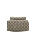 Miniatyrbilde 3 av 10: Pre-owned Gucci Small GG Supreme Blooms Single Buckle Backpack Brown