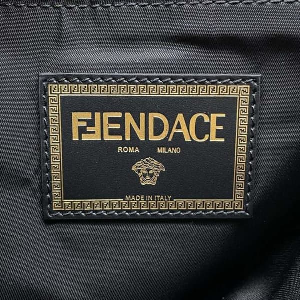 Pre-owned Fendi Versace Fendace Zucca Nylon Backpack Brown
