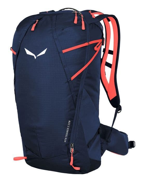 SALEWA Ryggsäck blue depth mörkblå korall läder för kvinnor MTN Trainer 2 22 W 261583
