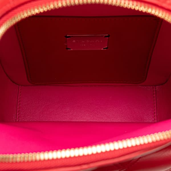 Pre-owned Bvlgari Leather Serpenti Cabochon Backpack Red