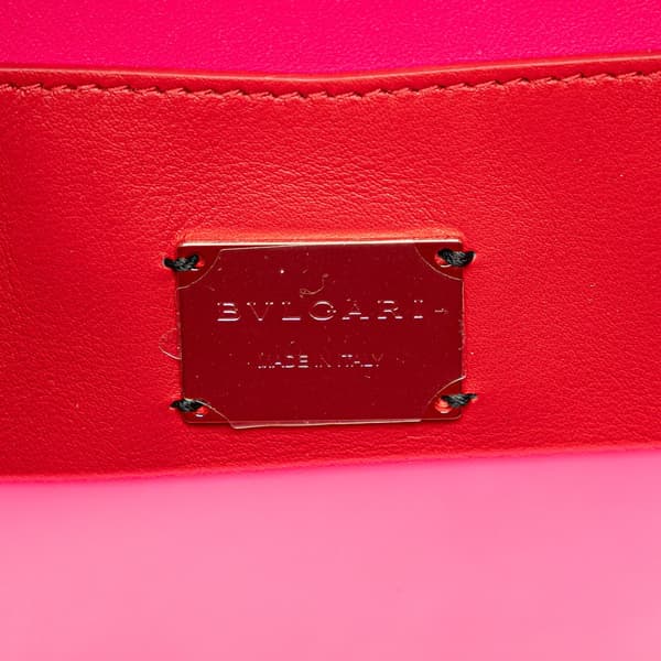 Pre-owned Bvlgari Leather Serpenti Cabochon Backpack Red