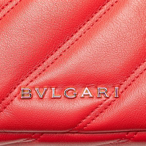 Pre-owned Bvlgari Leather Serpenti Cabochon Backpack Red