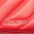 Miniatyrbild 6 av 10: Pre-owned Bvlgari Leather Serpenti Cabochon Backpack Red
