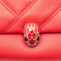Miniatyrbild 7 av 10: Pre-owned Bvlgari Leather Serpenti Cabochon Backpack Red