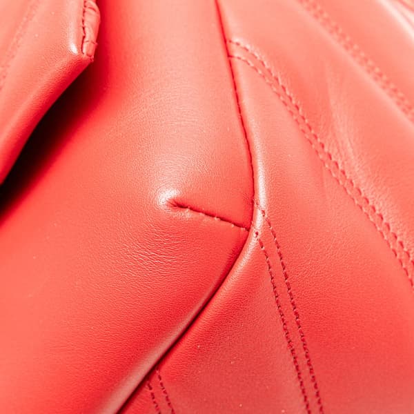 Pre-owned Bvlgari Leather Serpenti Cabochon Backpack Red