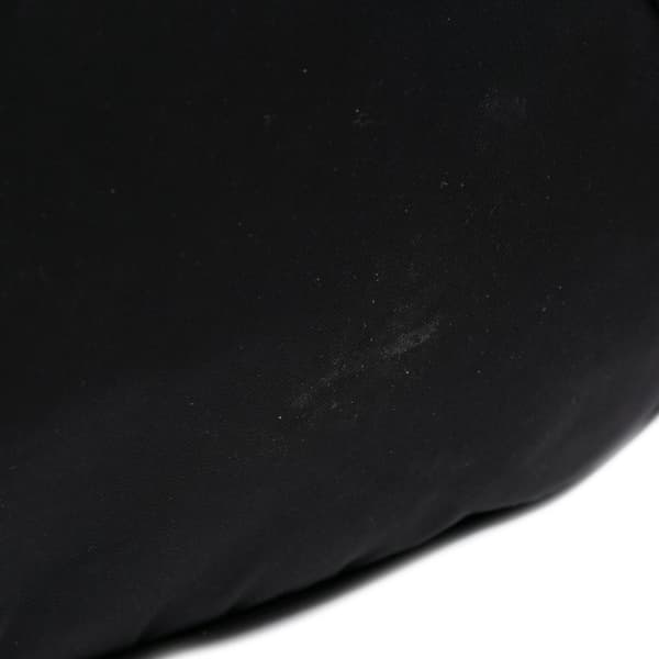 Pre-owned Prada Saffiano Trimmed Tessuto Drawstring Backpack Black