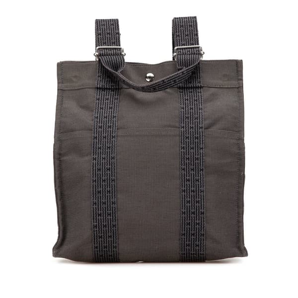 Pre-owned Hermès Canvas Herline Backpack MM Gray