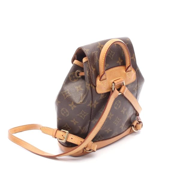 Pre-owned Louis Vuitton Monogram Mini Montsouris Brown