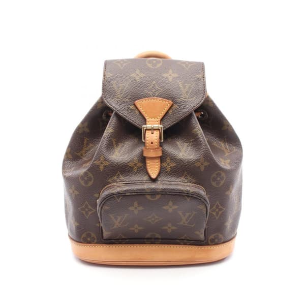 Pre-owned Louis Vuitton Monogram Mini Montsouris Brown