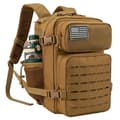 Pikkukuva 1 / 2: 25L Taktinen Reppu Miehille, Kestävä Rakenne, Kaksoismukitelineet,Khaki