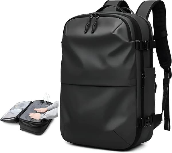 Mochila Reserygsäck, Nylonmaterial, 56-75L Kapacitet,D-vakuum kompression