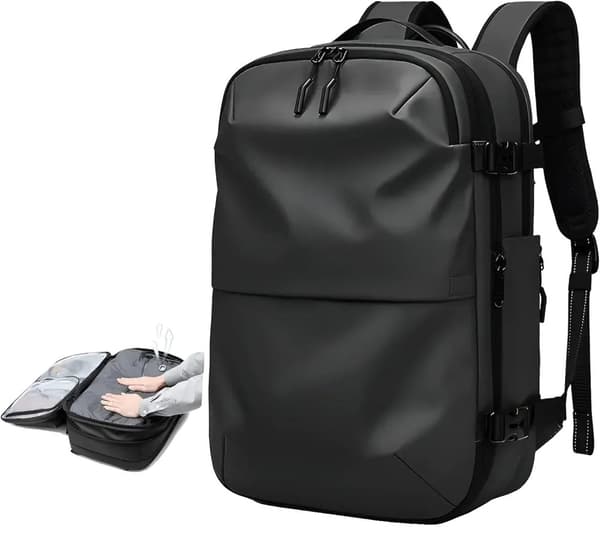 Mochila Reserygsäck, Nylonmaterial, 56-75L Kapacitet,D-vakuum kompression