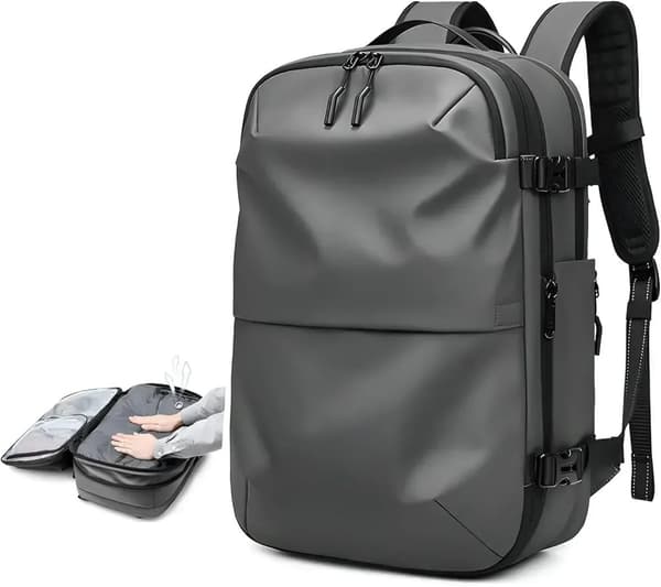 Mochila Rejserygsæk, Nylonmateriale, 56-75L Kapacitet,C-vakuum kompression