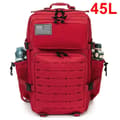 Miniatyrbillede 2 af 2: Taktisk Militær Rygsæk, 45L Kapacitet, Holdbart Polyester Materiale,45L Rød