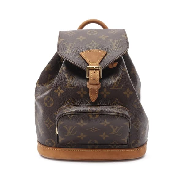 Pre-owned Louis Vuitton Monogram Mini Montsouris Brown