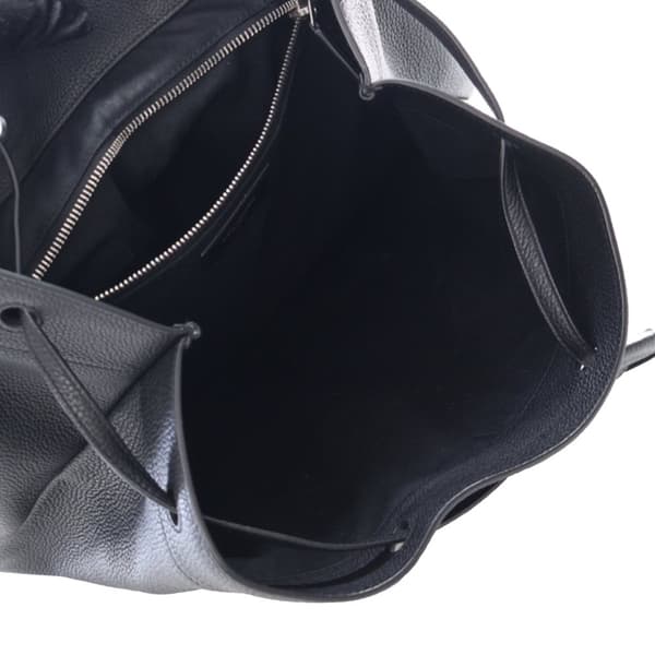 Pre-owned Saint Laurent Grained Calfskin Sac De Jour Backpack Black