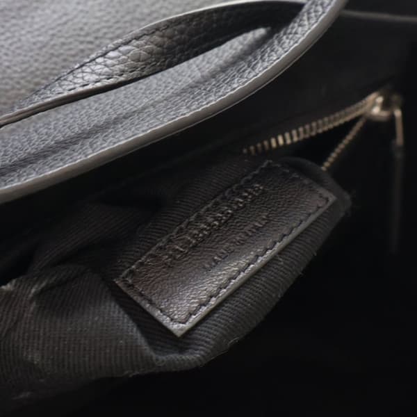 Pre-owned Saint Laurent Grained Calfskin Sac De Jour Backpack Black