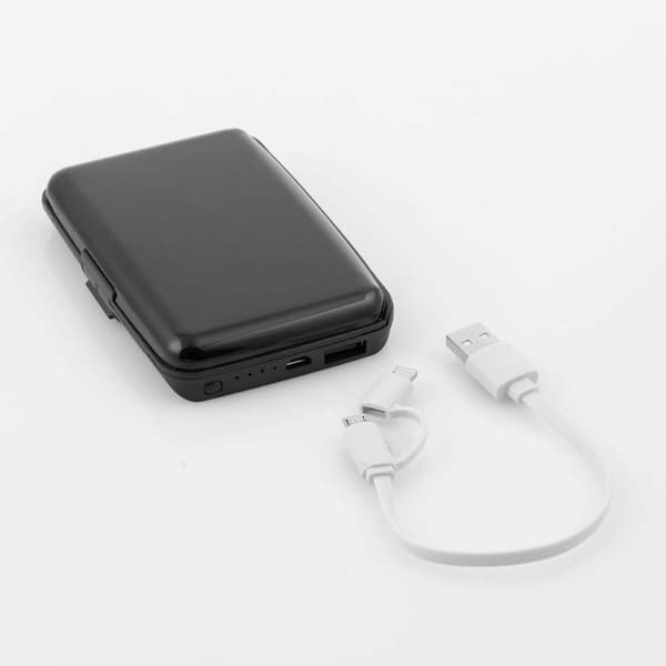 BEGAGNAD RFID-blockerande korthållare med powerbank InnovaGoods (Renoverade A)