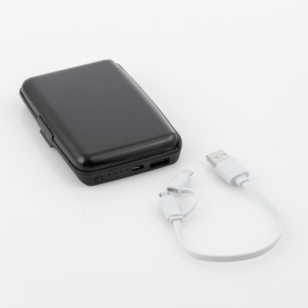 BEGAGNAD RFID-blockerande korthållare med powerbank InnovaGoods (Renoverade A)