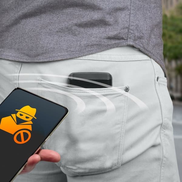 BEGAGNAD RFID-blockerande korthållare med powerbank InnovaGoods (Renoverade A)