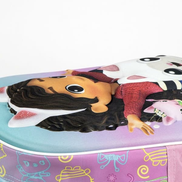 Skolryggsäck 3D med hjul Gabby's Dollhouse Rosa