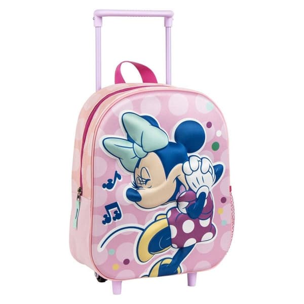 Skolryggsäck 3D med hjul Minnie Mouse Rosa